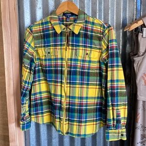 Chaps jacket/shirt plaid  with zipper